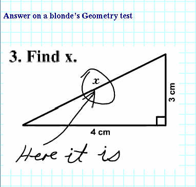 blond math test